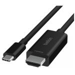 Belkin AVC012BT2MBK USB-C to HDMI Cable 2m  8K 60Hz and HDR10+ Plug and Play Passive USB-C (male) to HDMI2.1 (male) with DP Alt mode  Supports HBR3, DSC, HDCP 2.2 for iTunes/Netflix protected content