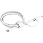 Belkin BoostCharge Pro 2-in-1 Cable with USB-C & Lightning Connector - White