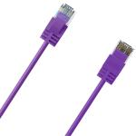 Cruxtec Cat6A Ultra Slim Ethernet Cable - 3m - Purple