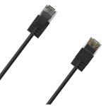 Cruxtec Cat6A Ultra Slim Ethernet Cable - 30cm - Black