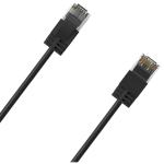 Cruxtec Cat6A Ultra Slim Ethernet Cable - 50cm - Black