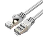 Cruxtec Cat7 Ethernet Cable - 0.5m - Ivory -- 10Gb / SFTP Triple Shielding / Oxygen Free Copper Conductor / Gold-Plated Connectors with Nickel-Plated Copper Shell / Fluke Test Passed