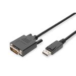 Digitus AK-340301-020-S DisplayPort (M) to DVI-D (M) 2m Monitor Cable