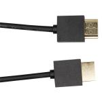 Dynamix C-HDMI2BLK-1 Nano High Speed HDMI Cable - with Ethernet - 1m - Black Designed for UHD Display up to 4K2K 60Hz - Slimline Robust - Supports CEC 2.0 / 3D / ARC - Up to 32 Audio Channels