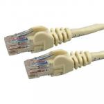 DYNAMIX 12.5m Cat6 Beige UTP Patch Lead (T568A Specification) 250MHz 24AWG Slimline Snagless Moulding. RJ45 Unshielded Connector with 50µ Inch Gold Plate.