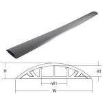Dynamix FRD-70 Floor Mount Wiring Duct - 1m - Grey Round - 70mm Wide x 15mm High