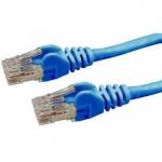 Dynamix PLE-C6A-15 Cat6 RJ45 Patch Lead - 15m - Blue UTP - T568A - 250MHz - 24AWG - Slimline - Snagless - Gold Plated