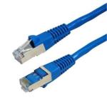 Dynamix PLE-AUGS-3  3m Cat6A S/FTP Blue Slimline Shielded 10G Patch Lead. 26AWG (Cat6 Augmented)500MHz with Gold Plate Connectors.