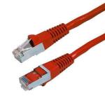 Dynamix PLR-AUGS-5 Cat6A RJ45 Patch Lead - 5m - Red S/FTP - Shielded - 10G - 26AWG - 500MHz - Slimline - Gold Plated