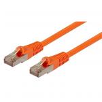 Dynamix Plo-augs-0 0.5m Cat6A Orange SFTP 10G  Patch Lead. (Cat6 Augmented) 500MHz Slimline Moulding.