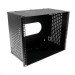 Dynamix HWMB300-9U DYNAMIX 9U 300mm Deep 19" Fully     Enclosed Hinged Wall Mount Bracket. IncludesLid  and Base Panels. Incorparates Side Venting and Rear Cable Entry Plus Knock Outs on Top, Bottom & Sides. Black Colour