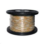 Dynamix C-JW-OW Jumper Cable Roll - 250m - Orange & White Copper 0.5mm (Non-Tinned) - Solid - Overall Diameter 0.90mm - PVC Insulation