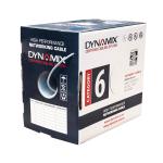 Dynamix C-C6-SLD24-WH 305m Cat6 White UTP SOLID Cable Roll, 250MHz, 24AWGx4P Snagless Molding External O.D. 4.9  0.4mm. PVC Cable Roll in a REELEX II Pull Box.