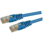 DYNAMIX 10m Cat5e Blue UTP Patch Lead (T568A Specification) 100MHz 24AWG Slimline Moulding & Latch Down Plug with RJ45 Unshielded Gold Plated Connectors.
