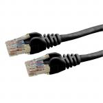 Dynamix PLK-C6A-4 Cat6 RJ45 Patch Lead - 4m - Black UTP - T568A - 250MHz - Slimline - Snagless - Gold Plated