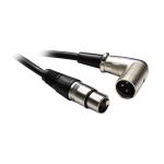Dynamix C-XLR3RA-2 Balanced XLR 3-Pin Right Angled Male to Female Audio Cable - 2m