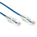 Dynamix PLSE-C6-3 Cat6A RJ45 Patch Lead - 3m - Blue UTP - 10G - 30AWG - Ultra-Slim - Gold Plated - PoE 802.3af