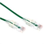 Dynamix PLSG-C6-1 1m Cat6A 10G Green Ultra-Slim Component Level UTP Patch Lead (30AWG) with RJ45 Unshielded 50 Gold Plated Connectors. Supports PoE IEEE 802.3af (15.4W) at (30W) bt (60W)