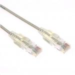 DYNAMIX 3m Cat6A 10G Grey Ultra-Slim Component Level UTP Patch Lead (30AWG) with RJ45 Unshielded 50µ Gold Plated Connectors. Supports PoE IEEE 802.3af (15.4W) at (30W) bt (60W)