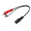Dynamix CA-2RCAM-STF Stereo 3.5mm Female to 2 RCA Male Cable - 20cm Dynamix CA-2RCAM-STF Stereo 3.5mm Female to 2 RCA Male Cable - 20cm