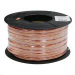 Dynamix CA-SPK16-100 16AWG/1.31mm2 Speaker Audio Cable - 100m OFC - 25/0.25BC x 2C - Clear PVC Insulation - O.D 2.6 x 5.2mm - Meter Marked