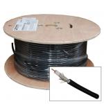 Dynamix C-RG6-305-BK 305m Roll RG6 Shielded Cable. Black. 75ohm. 16AWG solid core. Foil and braid shield.