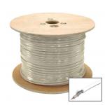 Dynamix C-RG6-305-WH 305m Roll RG6 Shielded Cable. White. 75ohm. 18AWG solid core. Foil and braid shield. *** SKY APPROVED ***