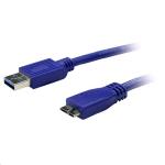 Dynamix C-U3MICB-1 1M USB3.0 Certified Type Micro B Male to Type A Male Connector - Colour Blue