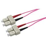 Dynamix FL-SCSCOM4-10 OM4 SC to SC Fibre Lead - 10m - Raspberry Pink 50 Micron - Duplex - Multimode