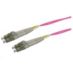 Dynamix FL-LCLCOM4-10 OM4 LC to LC Fibre Lead - 10m - Raspberry Pink 50 Micron - Duplex - Multimode
