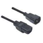 Dynamix C-POWERC X4 4M IEC Male to Female 10A SAA Approved Power Cord. (C14 to C13) BLACK Colour. AU/NZ