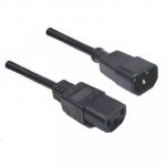 Dynamix C-POWERC X03 0.3M IEC Male to Female 10A SAA     Approved Power Cord. (C14 to C13) BLACK Col
