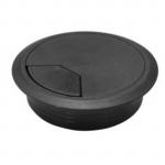 Dynamix CG80BK Round Desk Grommet - 80mm - Black - (1 Pack) Easily & Neatly Store Power / Communication / Audio / Video / Computer / Data Cables - Perfect for Desks & Workstations