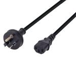 Dynamix C-POWERRE3 3m 3 Pin Plug to IEC Female Plug    w/ rounded Earth Pin. 10A. SAA Approved Power Cord BLACK Colour. AU/NZ
