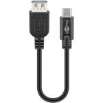 Goobay 51763 USB-C to USB-A Cable - 20cm - Black