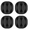 Goobay 70398 Cable Management Clip - Black - 4 Piece Set 3 Slots Goobay 70398 Cable Management Clip - Black - 4 Piece Set 3 Slots