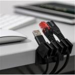 Goobay 70433 Cable Management Clip - Black 5 Slots - Plastic