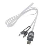 2in1 USB to MicroUSB or iPhone Lightning Cable with LCD