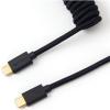 Keychron CAB-B Coiled USB-C Straight Aviator Cable - Black Keychron CAB-B Coiled USB-C Straight Aviator Cable - Black