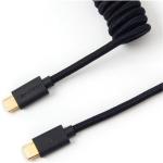 Keychron Coiled USB-C Straight Aviator Cable - Black