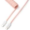 Keychron CAB-15 Coiled USB-C Straight Aviator Cable - Light Pink Keychron CAB-15 Coiled USB-C Straight Aviator Cable - Light Pink