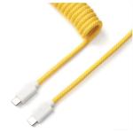 Keychron CAB-16 Coiled USB-C Straight Aviator Cable - Yellow