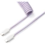 Keychron CAB-17 Coiled USB-C Straight Aviator Cable - Light Purple