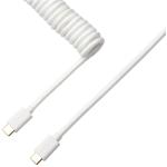 Keychron CAB-W Coiled USB-C Straight Aviator Cable - White