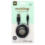 Mobling USB-A to Lightning Cable - 1.2m - Black Braided