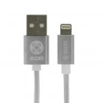 Moki SynCharge ACC-MSTLCABSV Lightning Cable - Braided - 90cm - Silver