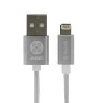 Moki ACC-MSTLCABSV SynCharge USB-A to Lightning Cable - 90cm - Silver Braided