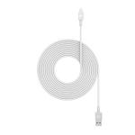 Mophie 3M Premium USB-A to Lightning Charging Cable - White, Durable braided nylon, Heavy-Duty Construction, Apple MFi Certified Anodized matte aluminium connectors,Universal Compatibility