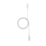 Mophie 1M Premium USB-C to Lightning Fast Charging Cable - White, Fast Charge for iPhone 8 or Later (Charging up to 50% in 30 minutes), Apple MFi Certified, Durable braided nylon, Heavy-Duty Construction,Anodized matte aluminium connectors,
