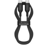 Mophie Premium - 60W USB-C Cable - 1m - Black PD Fast Charging - Up to 60W - Durable Braided Nylon - Heavy-Duty Construction - Anodized Matte Aluminium Connectors - Universal Compatibility